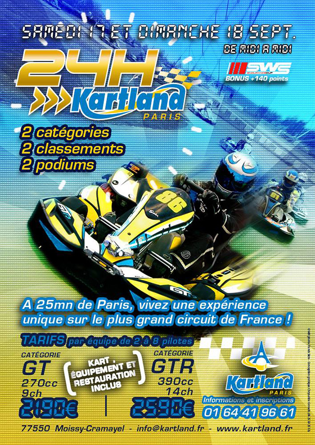 Deuxième édition des 24h Kartland 2016 les 17 et 18 septembre