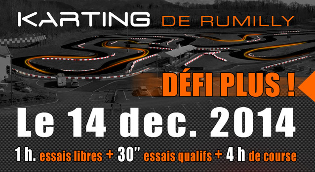 Ne manquez pas le Défi Plus au Karting de Rumilly le 14 décembre