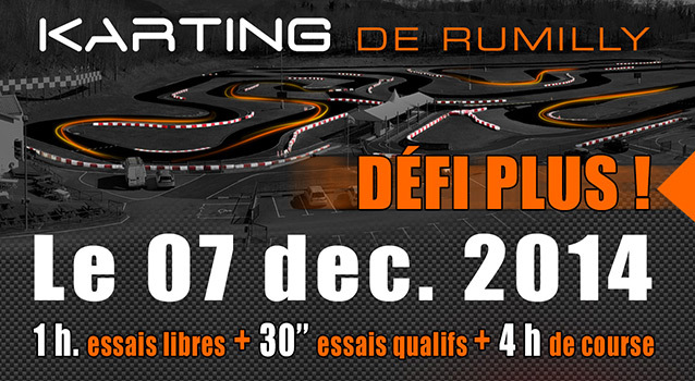 Ne manquez pas le Défi Plus au Karting de Rumilly le 7 décembre