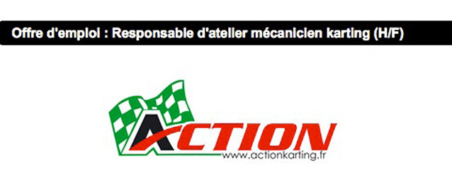 Action Karting recrute un responsable d’atelier