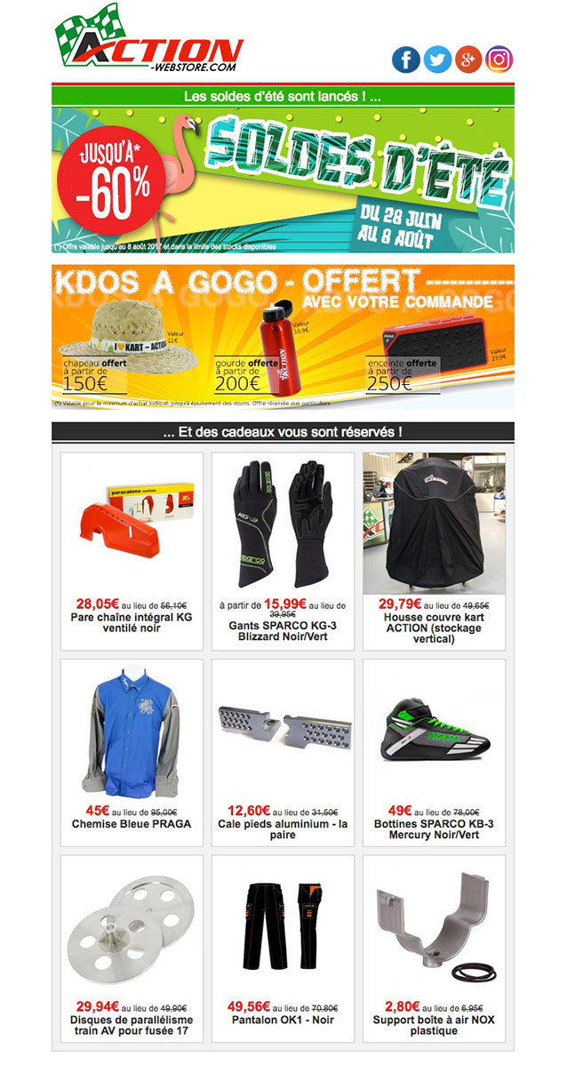 Profitez des soldes d’été chez Action Karting