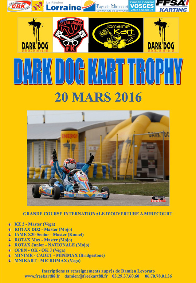 OK et OK-Junior au programme du Dark Dog Kart Trophy à Mirecourt