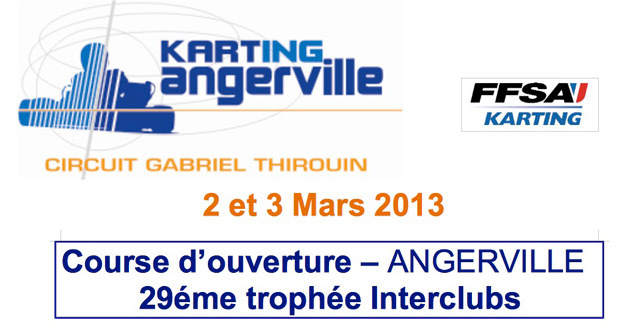 Course d’ouverture à Angerville les 2 et 3 mars