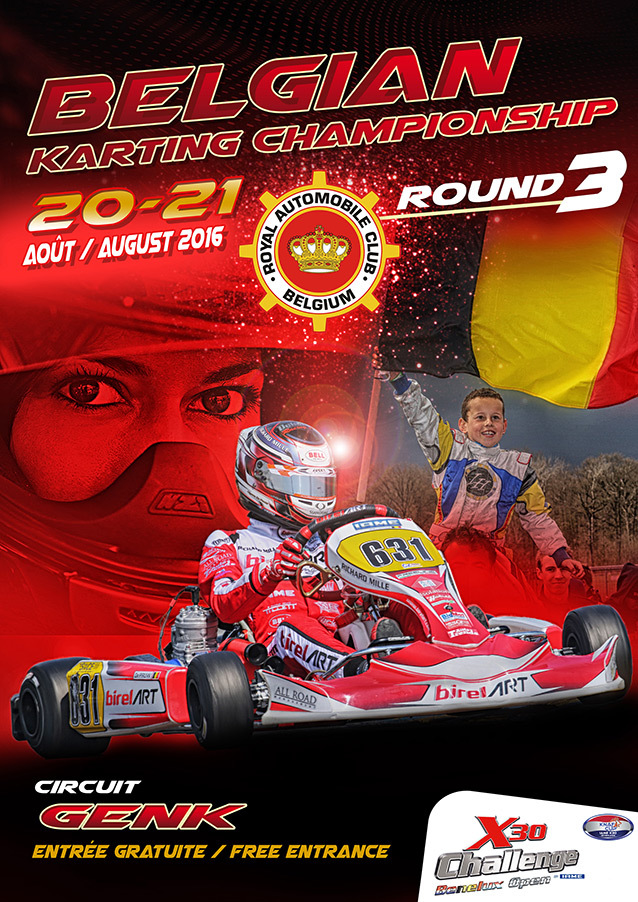 Finale du Championnat de Belgique de Karting à Genk les 20 et 21 août