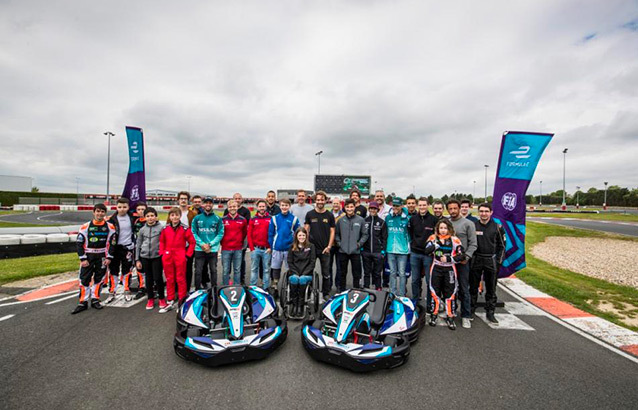 Jean-Eric Vergne, Billy Monger et les pilotes de Formule E au RKC