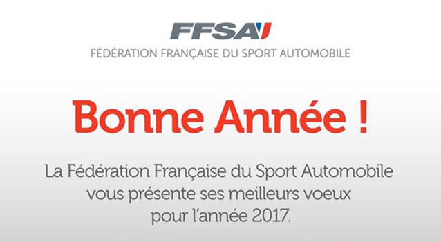 La FFSA vous souhaite une bonne année 2017