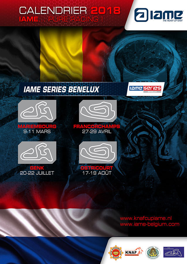 Calendrier 2018 IAME Series Benelux