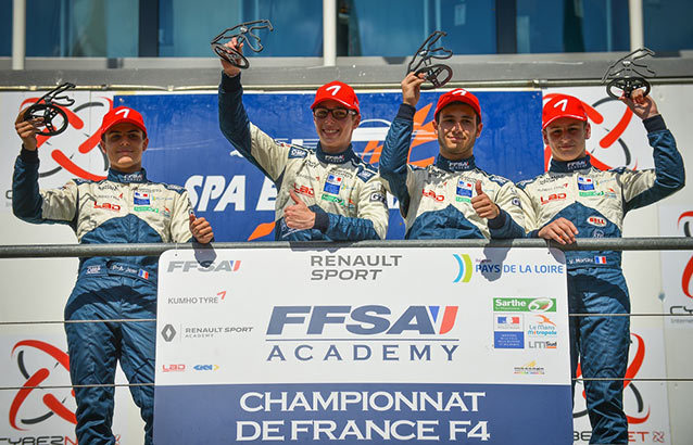 F4 France – Spa: Arthur, Pierre-Alexandre et Javier sur le podium !