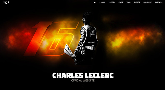 Nouveau site internet pour Charles Leclerc