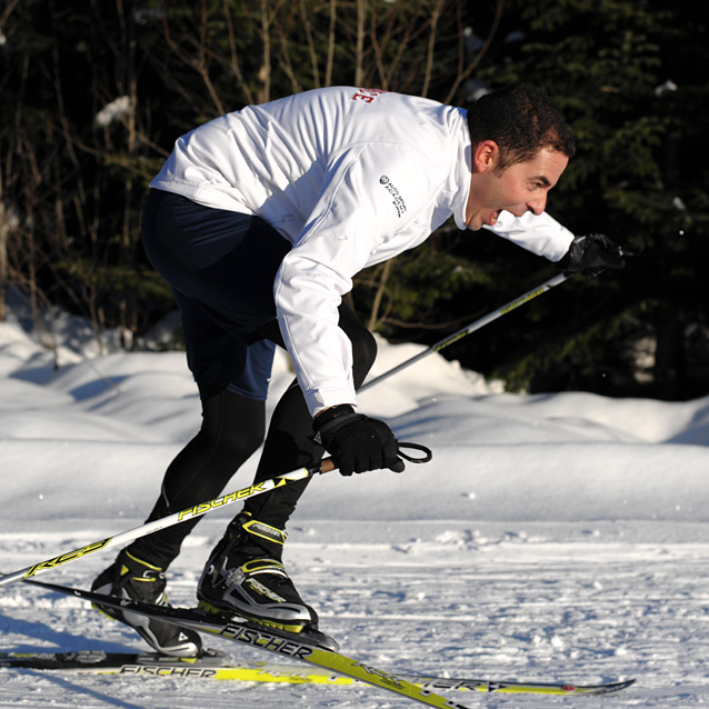 Ski de fundo em Chamonix: Difícil para S. Daoudi