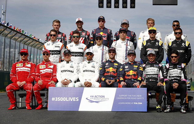 F1 Drivers support the #3500LIVES campaign at Australian GP