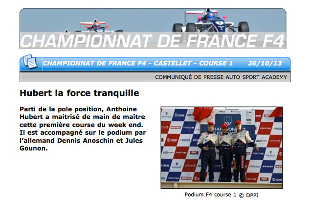 F4 Castellet: Hubert la force tranquille