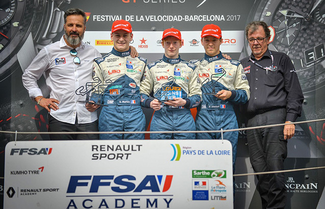 F4 France: Charles Milesi, Victor Martins et Florian Venturi sur le podium de Barcelone!