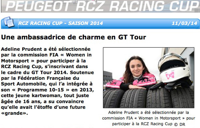 Une ambassadrice de charme en GT Tour