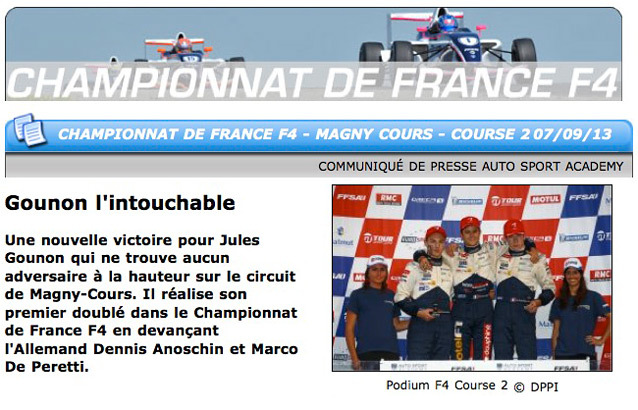 F4 Magny-Cours: Gounon l’intouchable