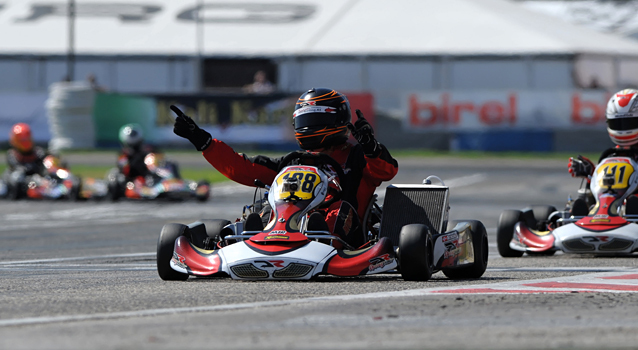 DR Racing Kart brille en Coupe du Monde KZ2