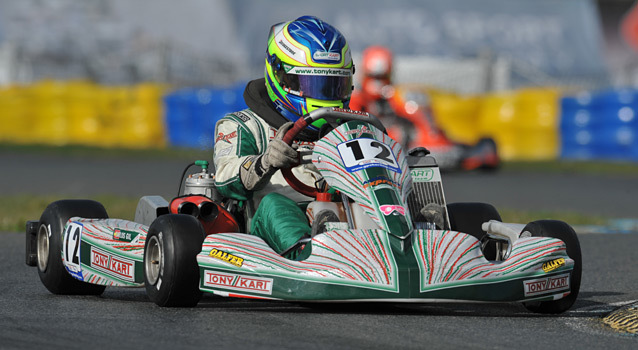 Gil, the fastest of the day in  KF3