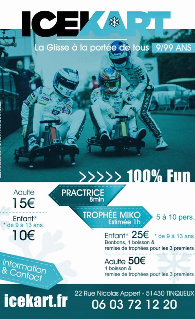 Icekart, la glisse 100%  fun en indoor près de Reims