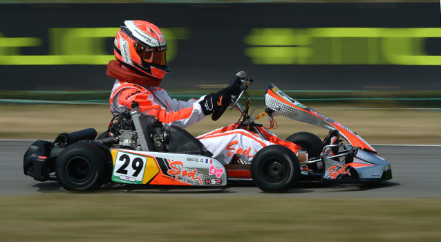 Ancenis: Becq, poleman en Rotax Max