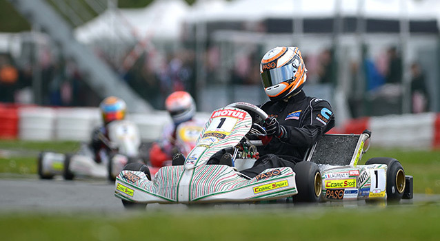 Thomas Laurent en tête de la KZ2 samedi soir à Ostricourt