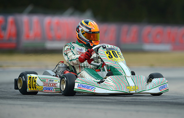 Lundgaard na pole KF-Junior em La Conca