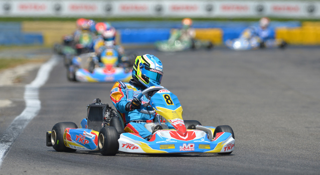 Preining, leads to the end in Rotax Junior at Castelletto