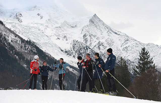 Après-midi ski de fond pour les Equipes de France