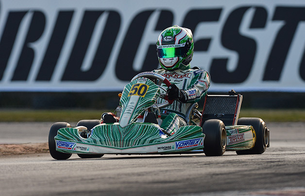 Camponeschi is KZ2 poleman on the wire at the WSK Champions Cup