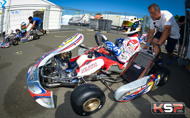 Muth devance David pendant les chronos OK-Junior du Mans