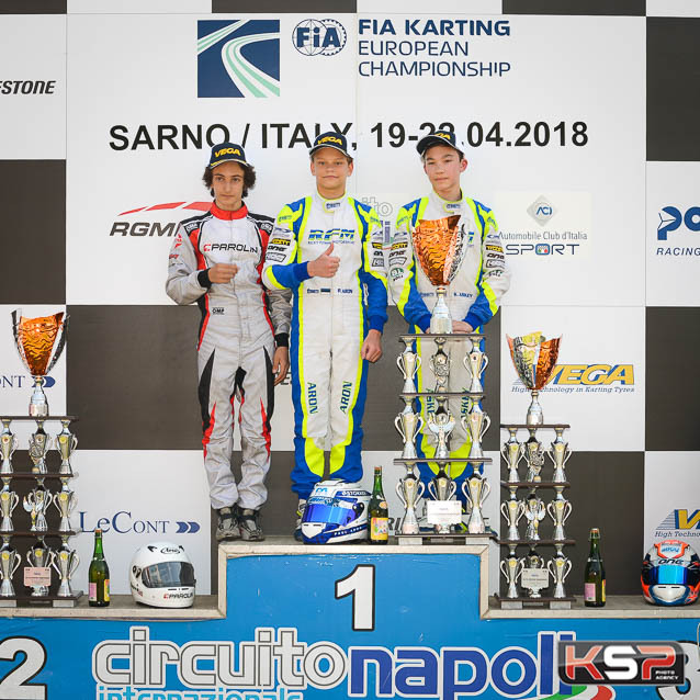 Euro Junior: Aron from start to finish at Sarno