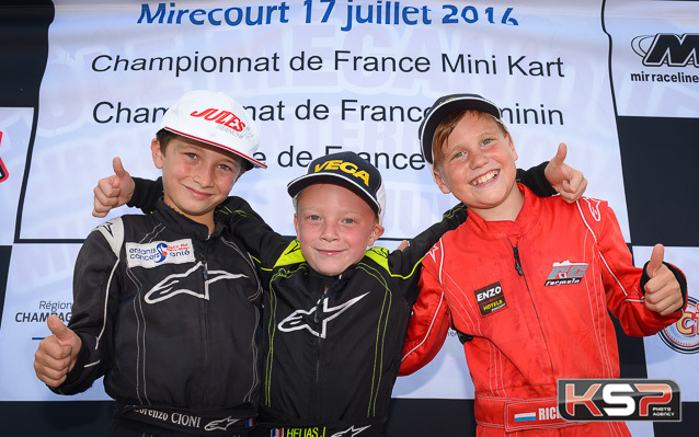 Hélias, vainqueur et champion Minikart