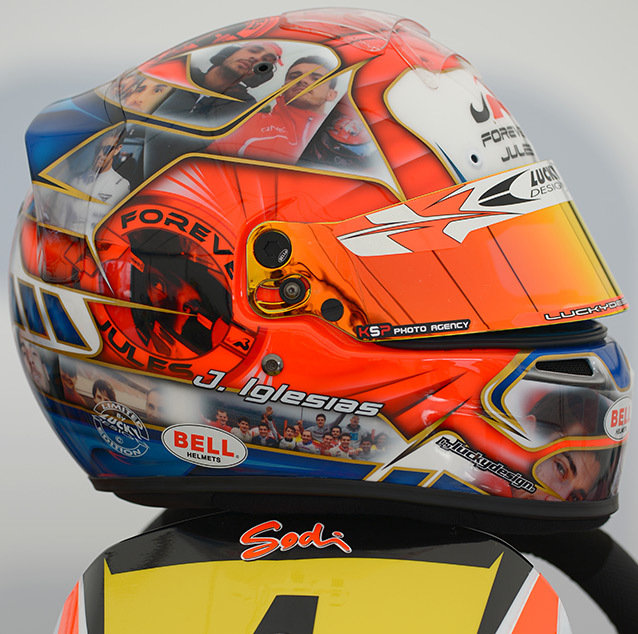 Un casque en hommage à Jules Bianchi pour Iglesias