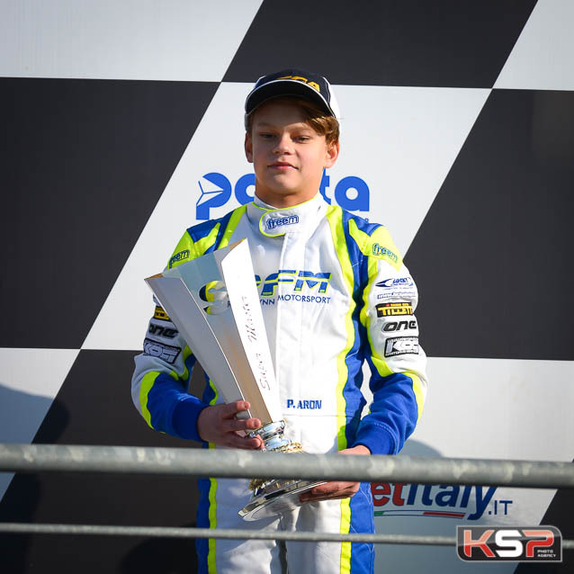 Nouveau podium à Adria en WSK Super Master Series avec Aron