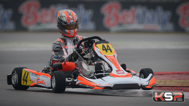 Anthony Abbasse, leader des manches KZ2 samedi soir à Adria