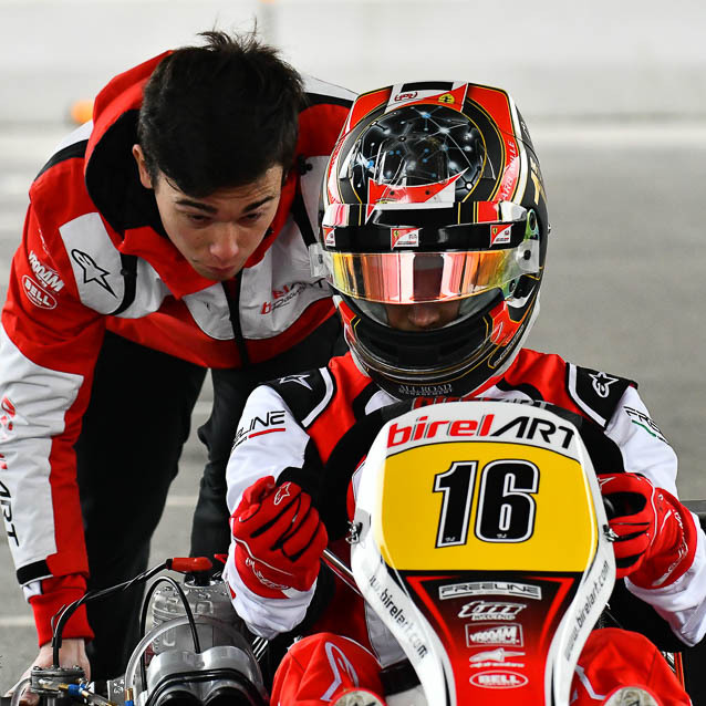 Charles Leclerc en entrainement à Lonato avec Birel ART Racing