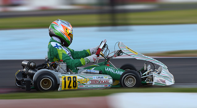 Pole position surprise de Lappalainen en KF-Junior