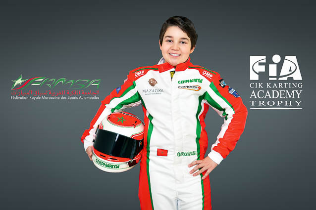 Suleiman Zanfari, first Moroccan driver to participate in the CIK-FIA Academy Trophy