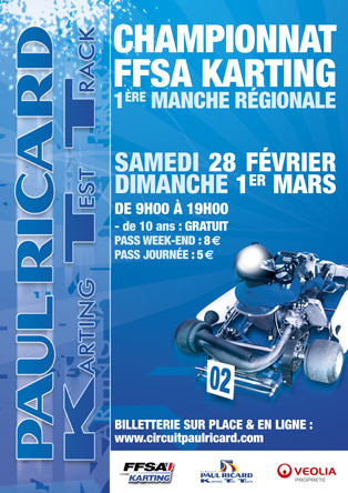 1ère compétition officielle de karting au Paul Ricard