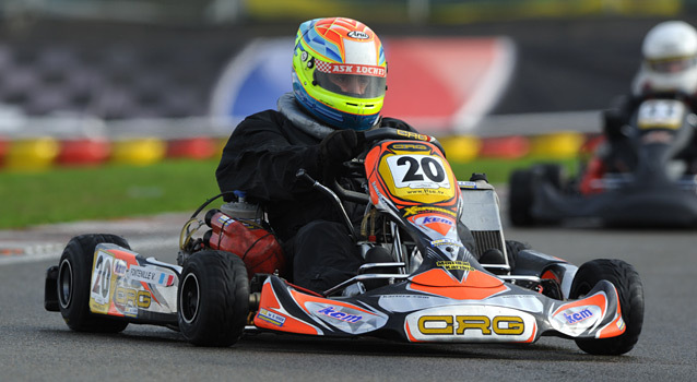 Bénabent and Fontenille on pole in KZ125 at Laval