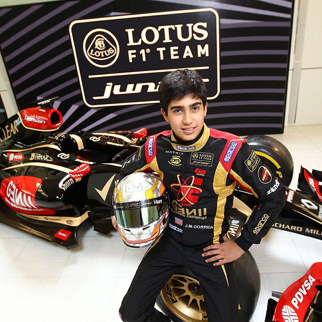 Juan Manuel Correa,  nouveau pilote Lotus F1 Junior Team