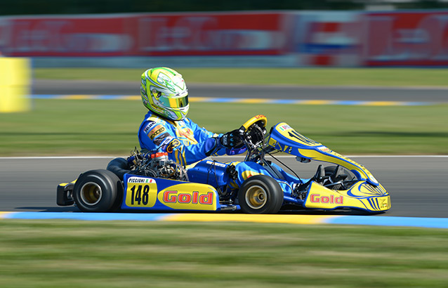 End of free practice at Le Mans KZ2: Federer, Van Leeuwen and Piccioni