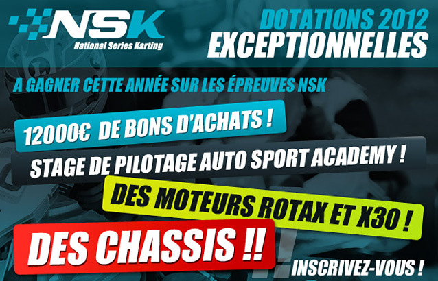 NSK 2012 : Châssis, moteurs, stage de pilotage etc… à gagner !