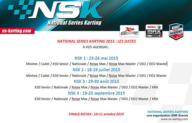 National Series Karting 2015 : Les inscriptions sont ouvertes !