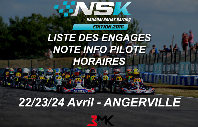 Toutes les infos sur la 1ère NSK 2016 à Angerville