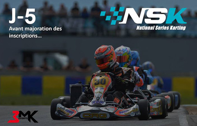 Plus que 5 jours pour s’inscrire à la NSK (avant majoration)