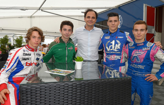 Les pilotes de l’Equipe de France FFSA Karting à Essay