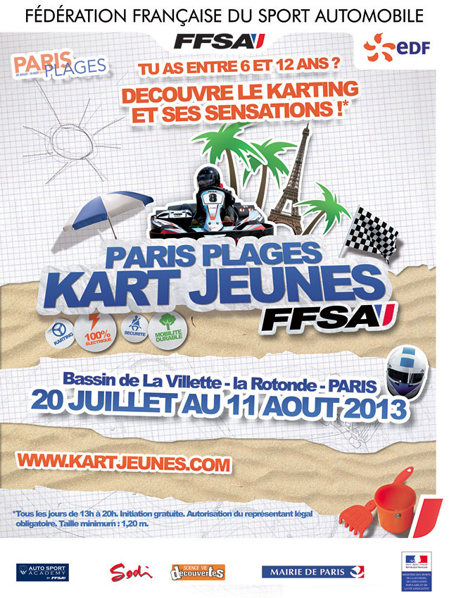 La FFSA à Paris-Plages avec l’opération Kart Jeunes