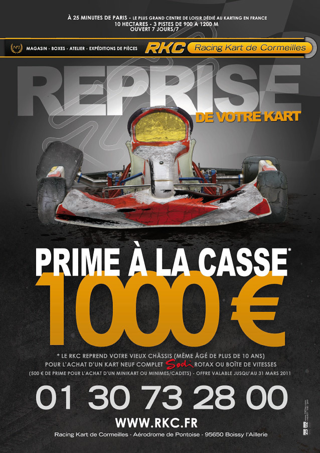 PRIME A LA CASSE – Même âgé, votre kart vaut encore de l’or au RKC