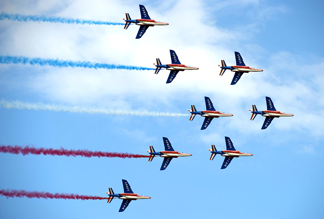 The Patrouille de France in Angerville