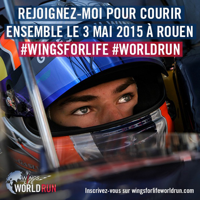 Participez avec Pierre Gasly au Wings for Life World Run 2015